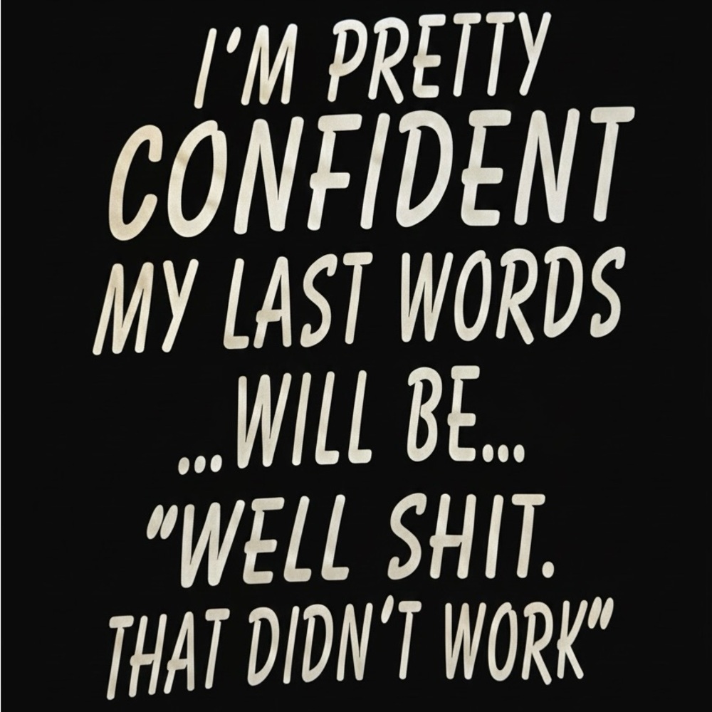 Black Graphic Tee with Bold Statement
